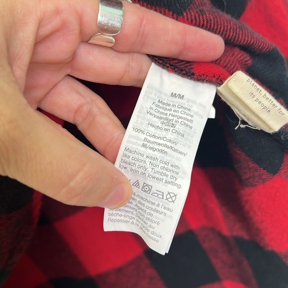 Madewell - Oversized Ex - Boyfriend Side Placket Buffalo Check Button Down Med - Picture 9 of 10